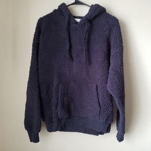 American Eagle Outfitters Navy Sherpa Hoodie